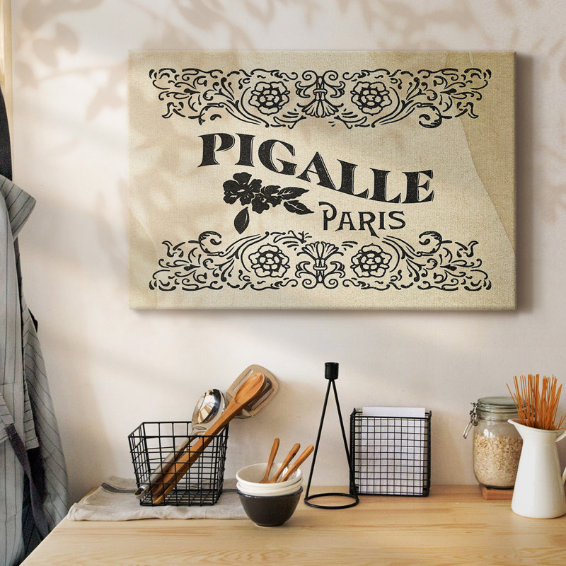 Antique French Label III-Gallery Wrapped Canvas, H 40 po x l 60 po