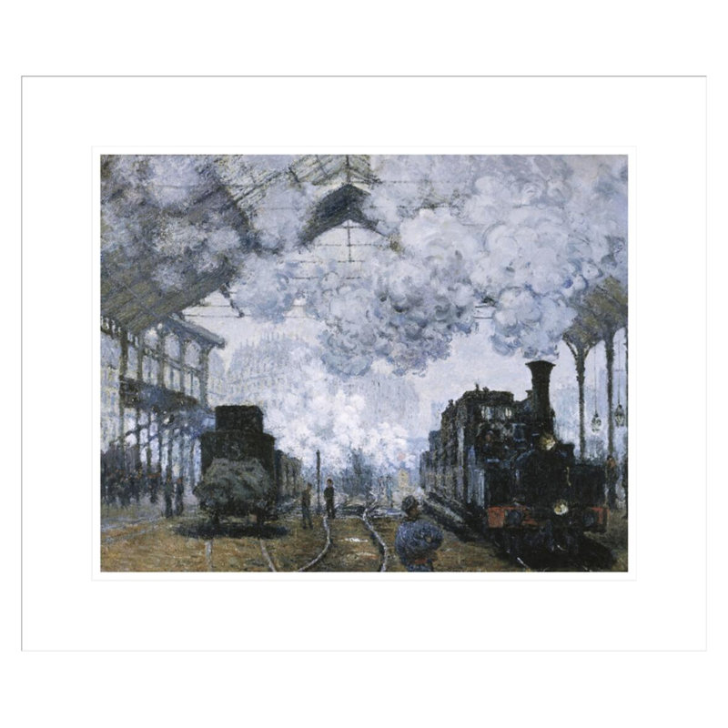 «Gare Saint-Lazare» par Frederic Bazille, impression giclée encadrée, H 17,75 po x l 20,9 po