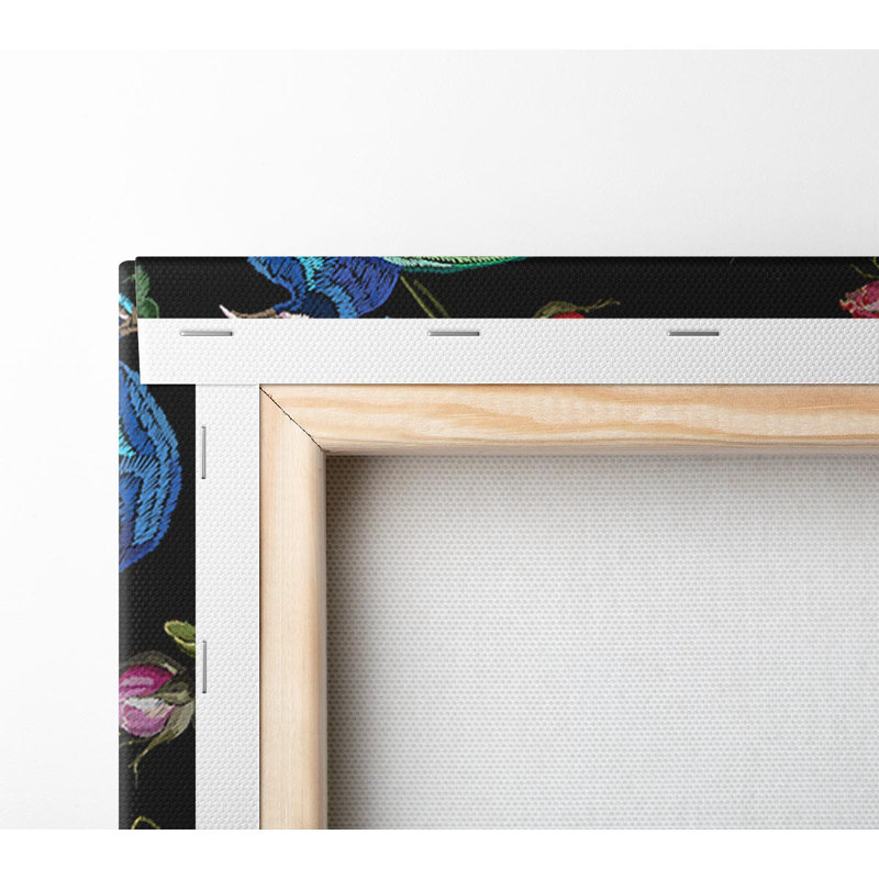 The Beautiful Peacock Nest - Wrapped Canvas Painting, 66cm H x 106.6cm W x 4.4cm D, Wrapped Canvas