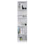 Bibliothèque moderne blanche, 5 tablettes, 16,9 po x 71,7 po x 10,2 po | Panneau de particules revêtu de mélamine à 100%, conception murale | Solution de rangement élégante pour la maison et le bureau, élégante et peu encombrante-1897040422-1897040473