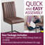 Mileta 51cm H Tufted Upholstered Metal Upholstered Back Cantilever Chair in Brown
