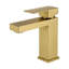 Robinet de lavabo en or brossé - Monotrou et résistant aux égratignures, garniture latérale en céramique incluse