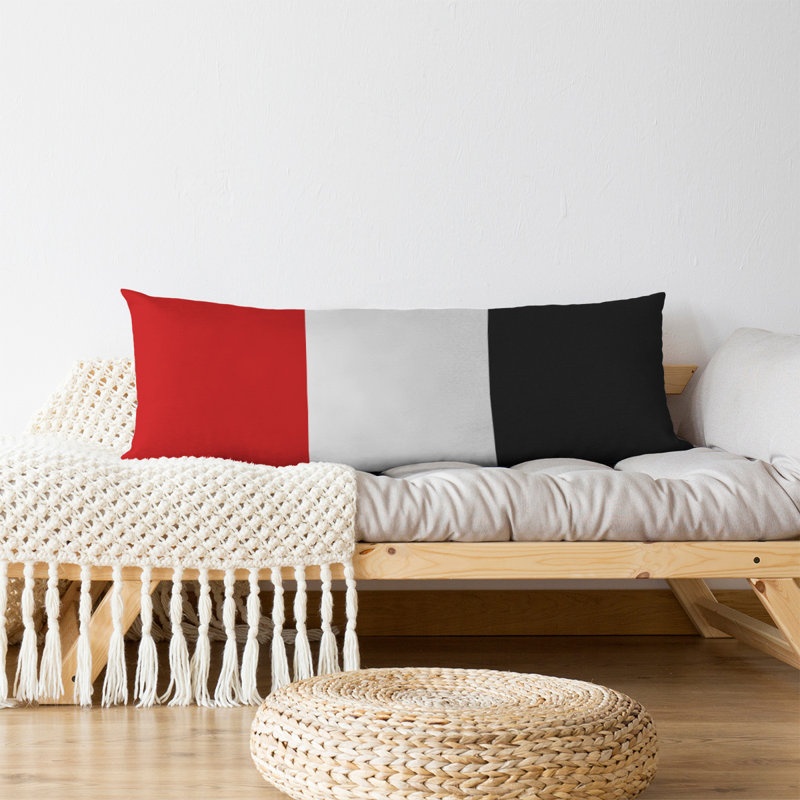 Stripes Medium Polyester/Polyfill Body Pillow, Red/White, Texas Rider