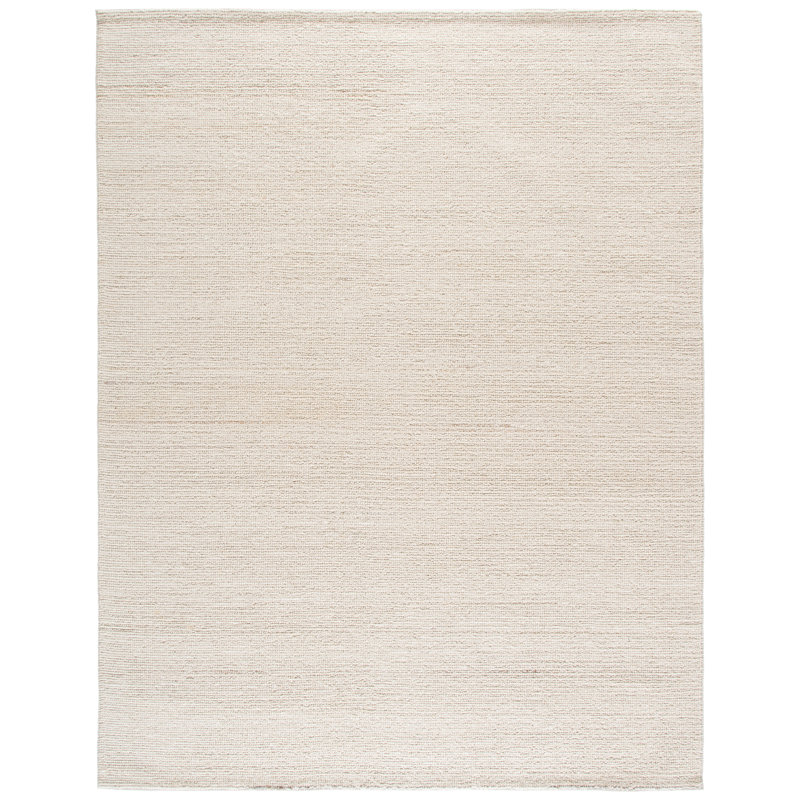 Laine tissée à la main Natura Coton Tapis d'intérieur recyclé P.E.T, Rectangulaire 8 pi x 10 pi