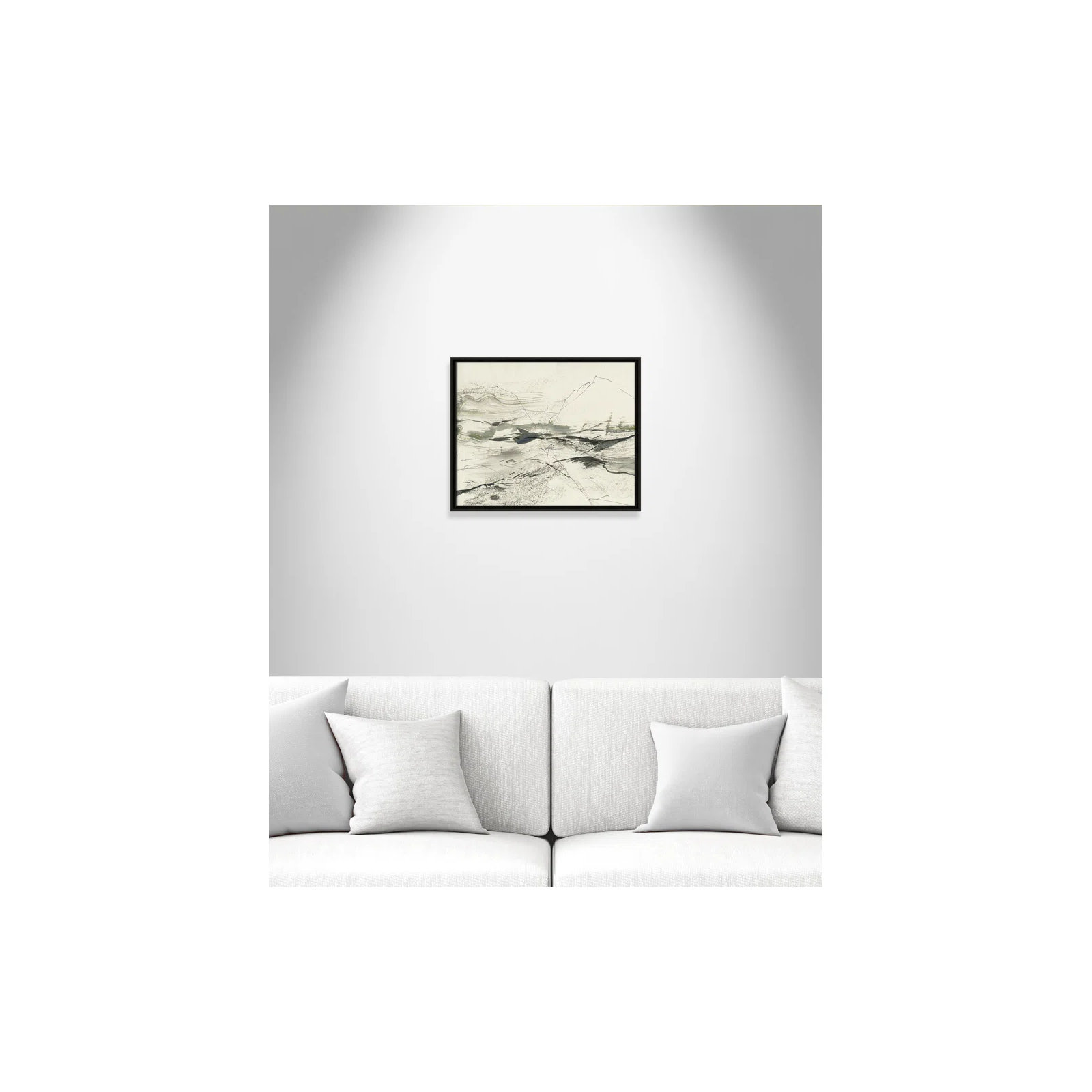 Green Sketches by PI Studio, No Mat, Espresso Floater Framed, 17.5" H x 21.5" W x 2" D