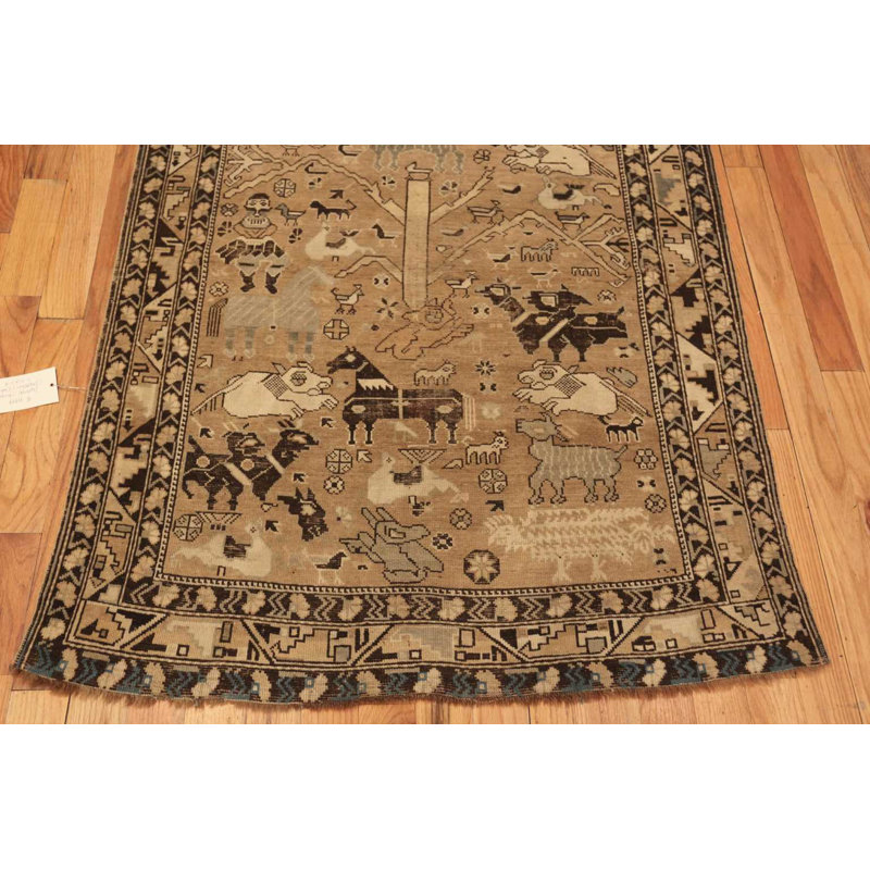 One-of-a-Kind Rectangle 3'10" x 5'4" Hand Knotted Area Rug