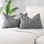 Housse de coussin lombaire en coton tissé à la main gris thaï, accessoire décoratif-121002541-121002544