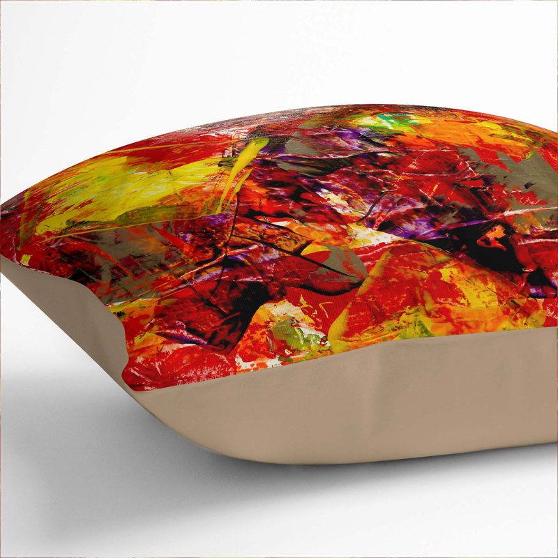 Abstract Square Throw Cushion, 40 x 40 cm, Stone