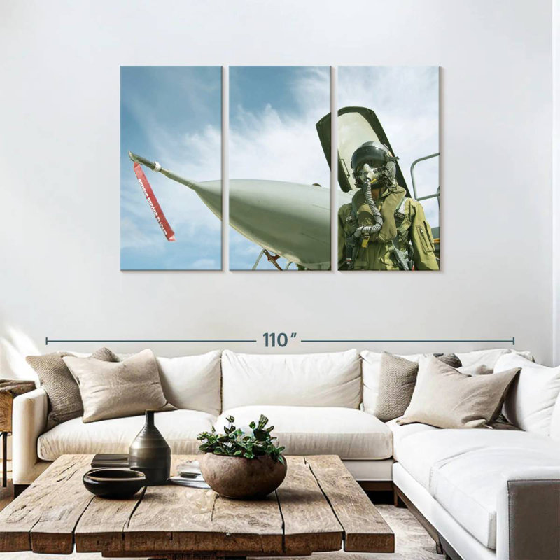 Lelar USAF Fighter Pilot, 48" H x 74" W