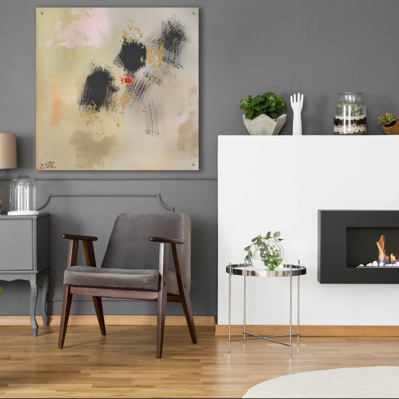  «Clouds and Fire 1» par Cathe Hendrick, art mural en verre acrylique, H 36 po x l 36 po
