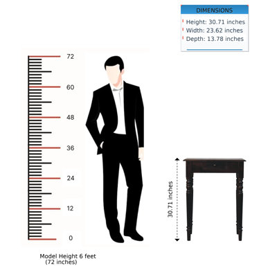 Table console à fuseaux