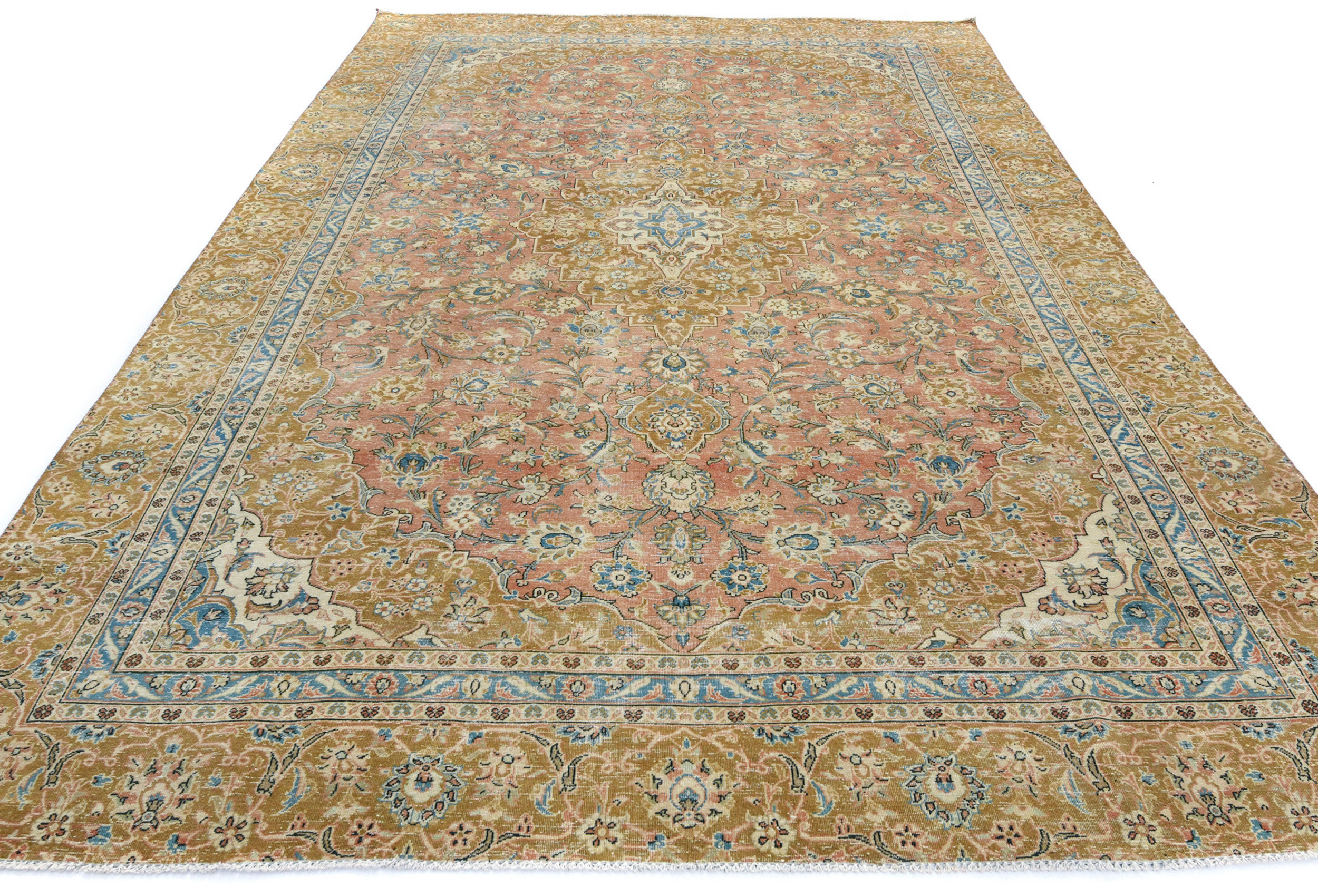 Isabelline Muted Colors Traditional 8X13 Handmade Oriental Area Rug ...