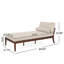 Chaise longue en tissu Sarom avec traversin-112216425