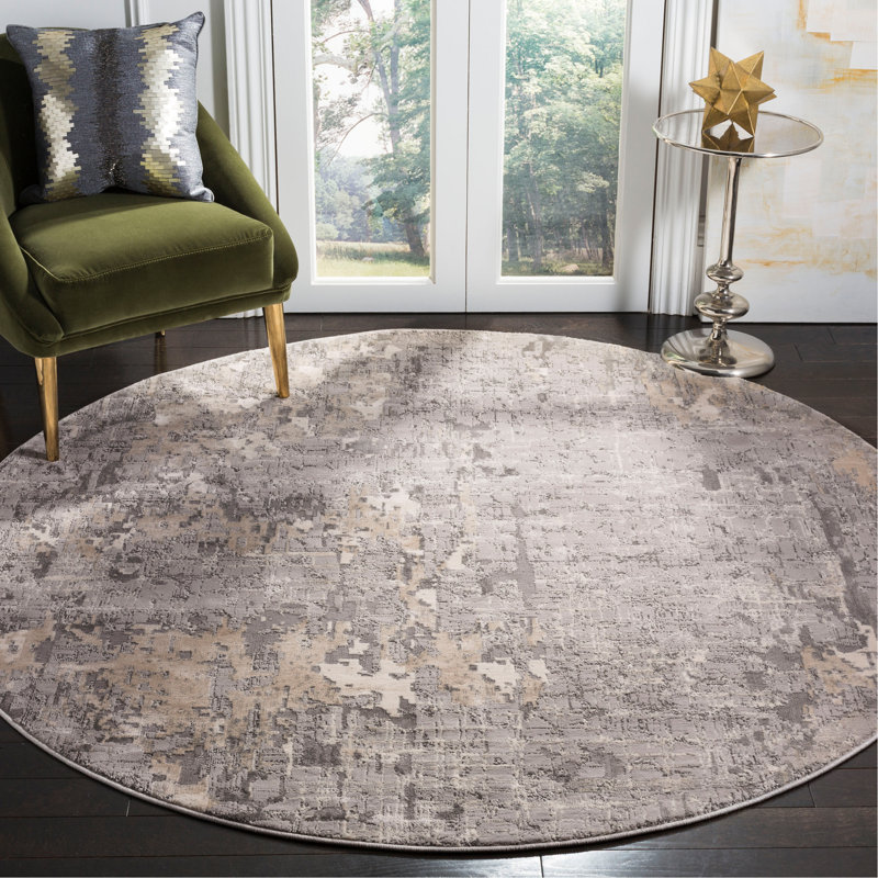 Edvin Performance Abstract Rug, Round 6'7"