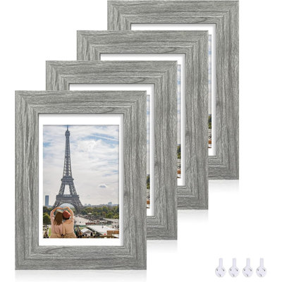 Ensemble de cadres photo 5 x 7 gris