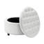 Repose-pieds rond en similicuir Kody-215156232