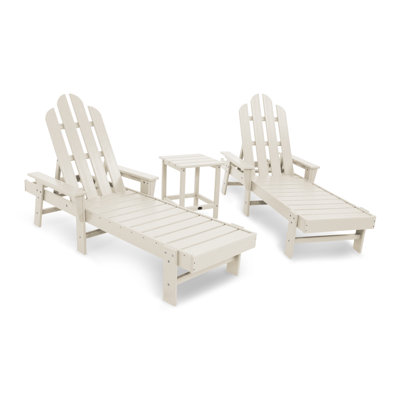 POLYWOOD Long Island Chaise 3-Piece Set