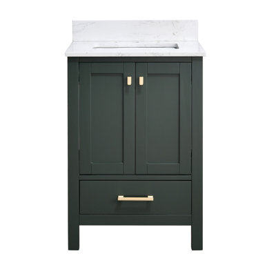 Render 24 In. W X 22 In. D Single Bathroom Vanity With Engineered Top