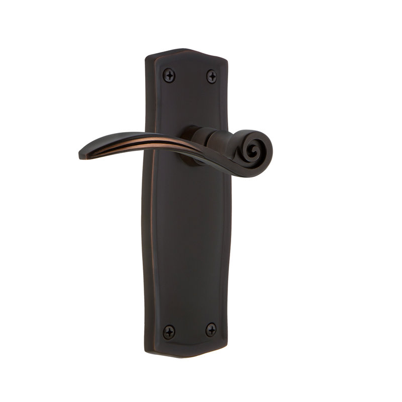 Prairie Plate Single Dummy with Swan Lever, Timeless Bronze, Left Handed