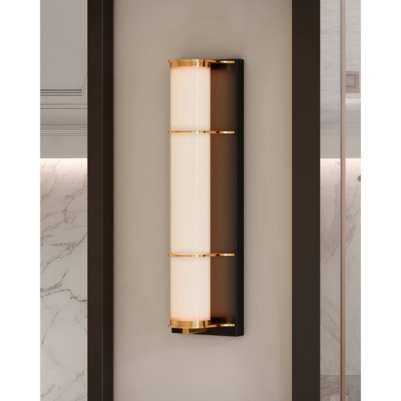 Blaine 1 - Light Bath Sconce, Oil Rubbed Bronze/Polished Brass