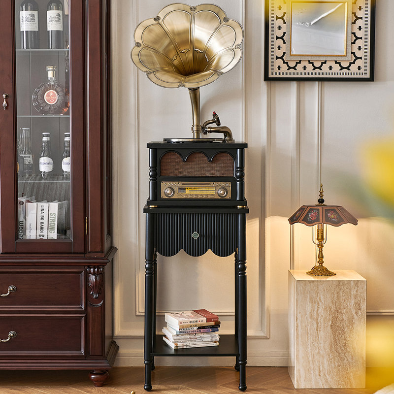 Black+Gold Free Form Solid Wood+Copper Media Players