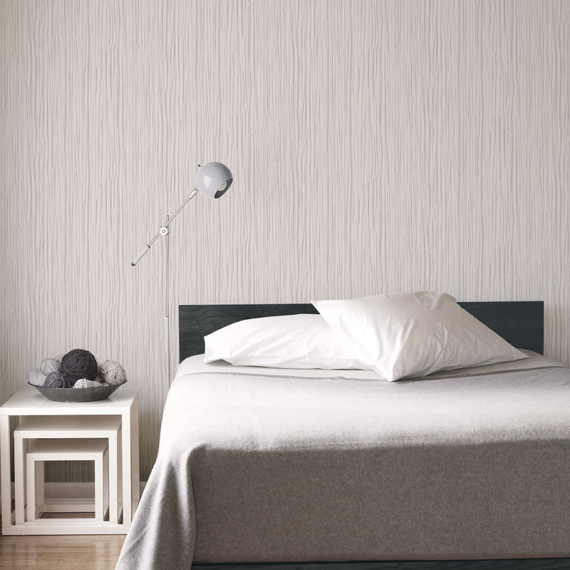 10m x 53cm 3D Embossed Wallpaper Roll, Taupe