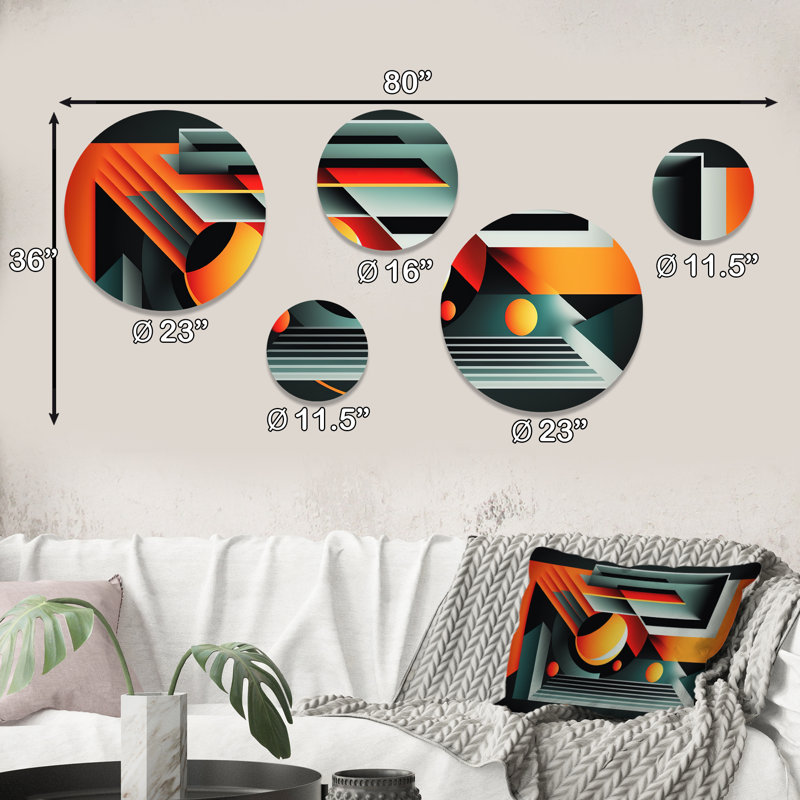 Abstract Wall Decor on Metal