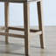 Tabouret de comptoir rembourré de 24 po à dossier haut de 24 po, brun clair, de 2, fabriqué en bois pour l'intérieur de la résidence brun clair-744476505-744476510