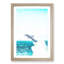 Jumping Dolphin Abstract Art - Framed Print-55767523-55767529