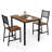 Dining Table Set, Bar Table With 2 Dining Benches, Kitchen Table Counter With Chairs, Industrial For Kitchen Breakfast Table, Living Room, Party Room, Rustic Brown And Black,35.4″L X23.6″W X 29.7″H-1786899750-1786899745