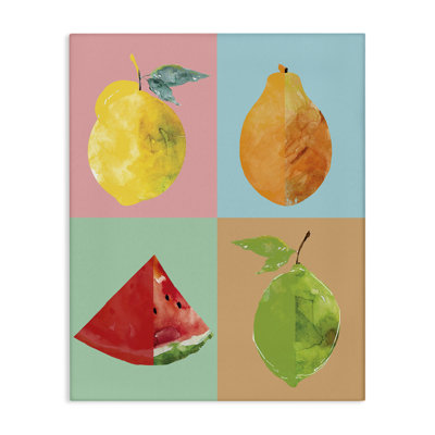  Art moderne sur toile, "Modern Pop Fruits" par Carol Robinson