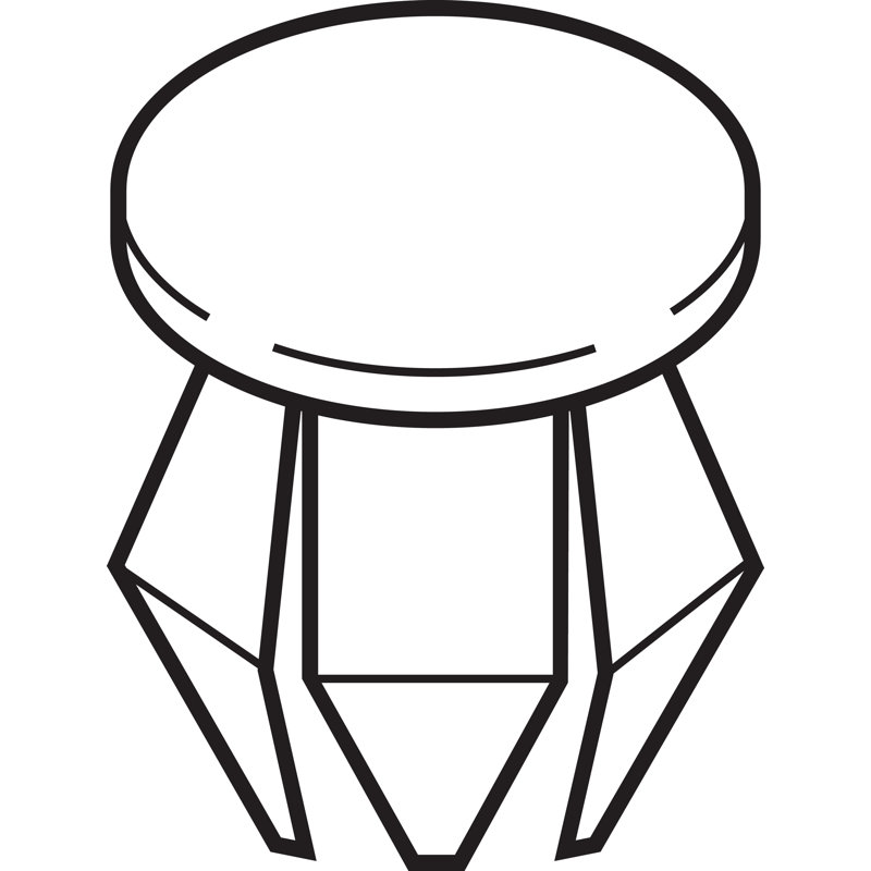 Button Plug for Bathroom Faucet Escutcheons, Chrome