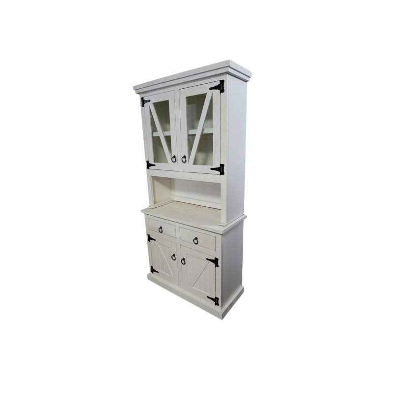 Buffet avec bahut Hazleton, Blanc brillant