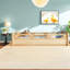 Lits simples Safe, structure de plancher en bois aggloméré en bois de pin, style maison moderne et naturel