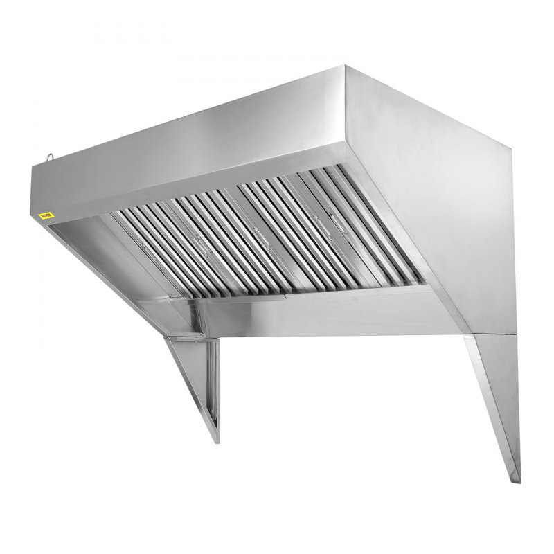 Commercial Exhaust Hood, 8FT Food Truck Hood Exhaust, 201 Stainless Steel Concession