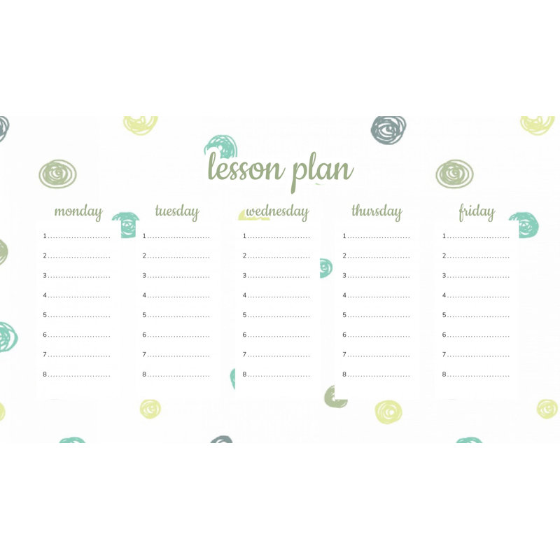 Magnetic Lesson Plan Cute Pastel Dots