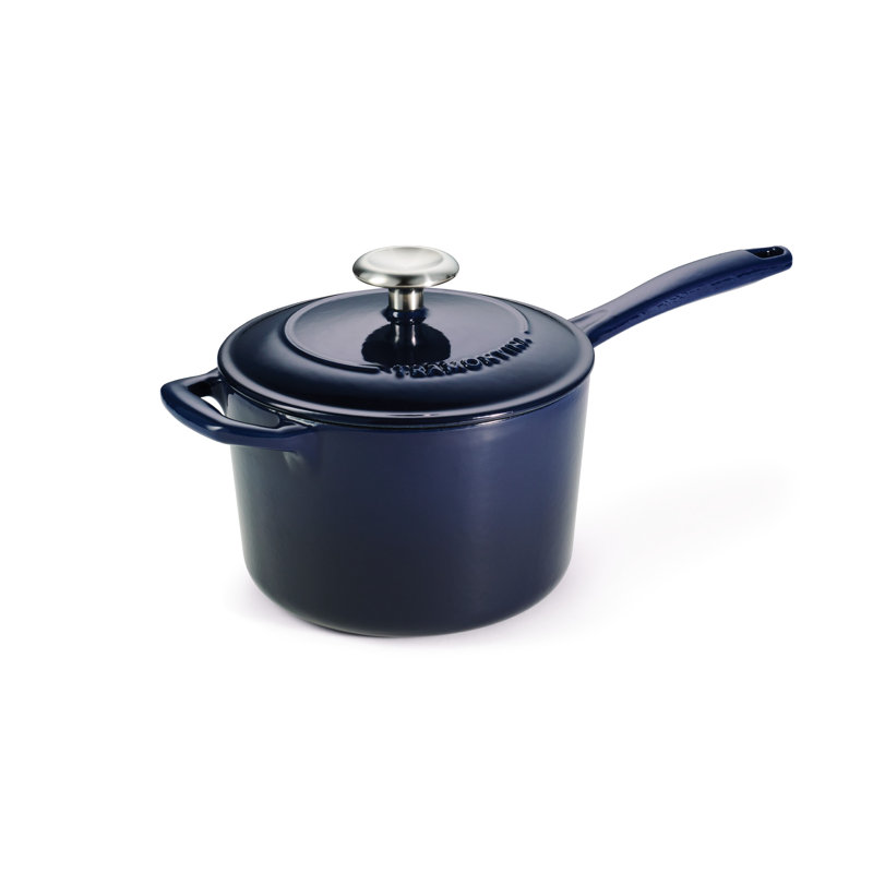 Soucoupe couverte en fonte émaillée, Cobalt dégradé, Cuiseur à vapeur électrique pour hot-dogs