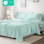 Drap-housse 100% molleton 4 pièces, ultra doux, confortable, boulochage, lavable à la machine, avec draps-housses plats et 2 taies d'oreiller pour un sommeil confortable