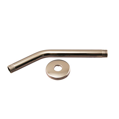 1/2" IPS x 10" Wall Mount Shower Arm with Sure Grip Flange