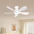 42 Inch RGB Ceiling Fans With Led Light and Remote/App Control, Flush Mount, RGB Dimmable Light, Modern Black Ceiling Fan for Kids Bedroom, Indoor/Covered Outdoor Use-117579839-117579838