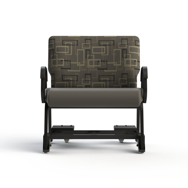 Chaise avec accoudoirs, gris