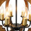 Lustre rustique en bois 6 lumières Allysha-1403083599