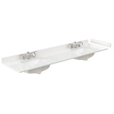 80" Double Countertop with Square Sinks, Backsplash & Sidesplash
