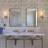 Modern Clear Striped Ribbed Glass Bath Sconce