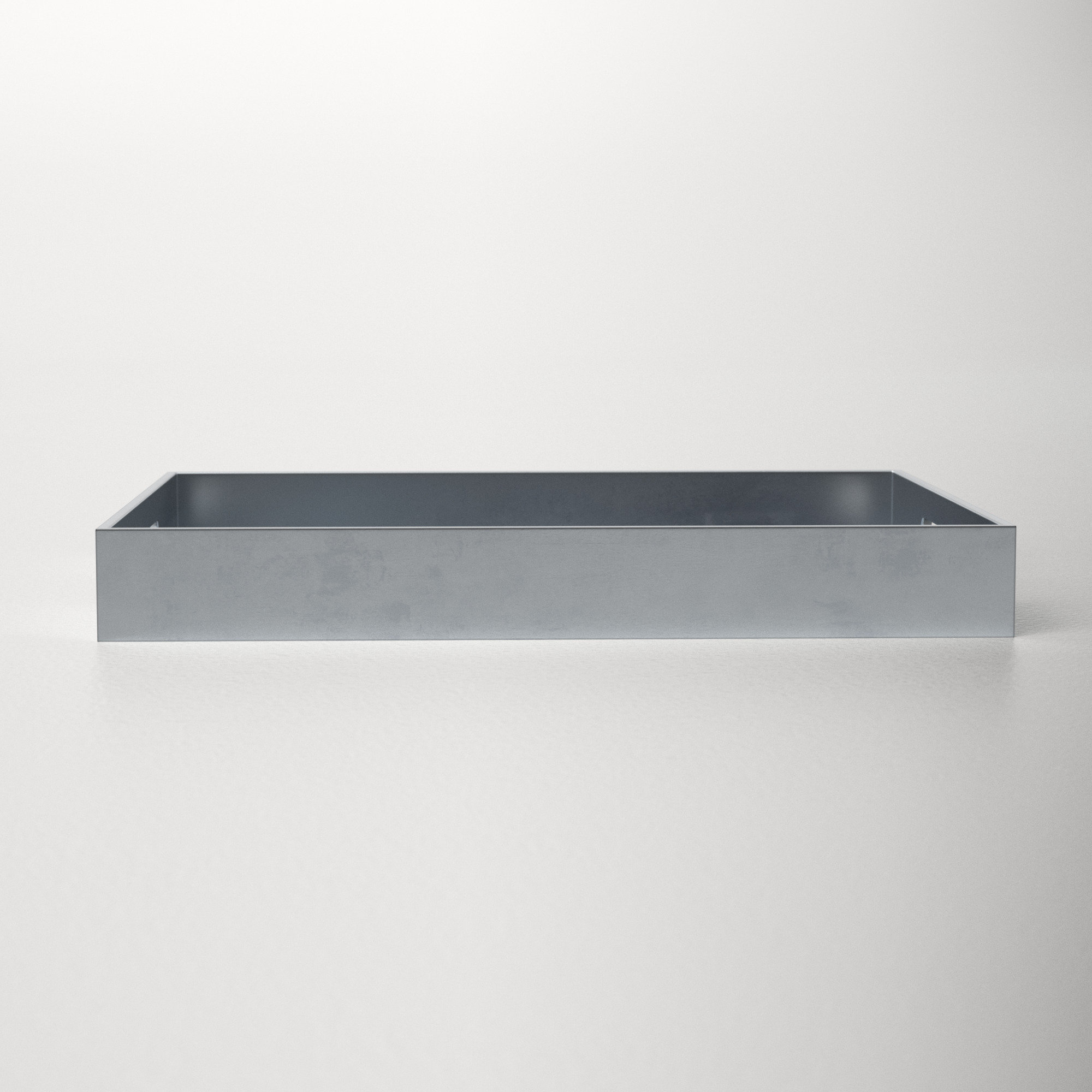 Tray - Set of 1, Silver, 1.75" H x 11" W x 1.75" D