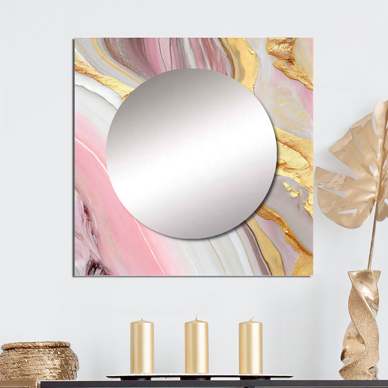 Mahliyah - Grand miroir carré moderne pour décoration murale, 29 po x 29 po