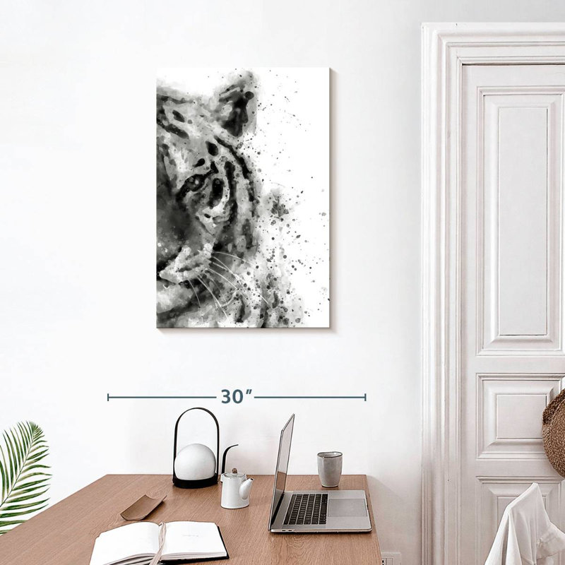 Tigre de Brampt à l'attention, H 30 po x l 20 po