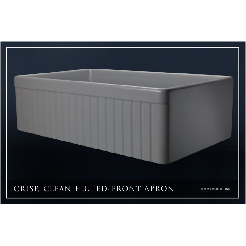 Luxury Solid Fireclay Farmhouse Sink, Antique Copper Accessories