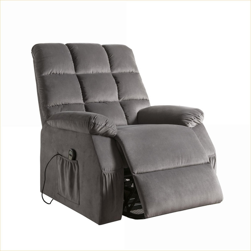 Grey Power Lift Recliner With Massage