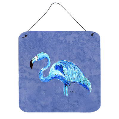 Flamingo on Slate Painting Print Plaque